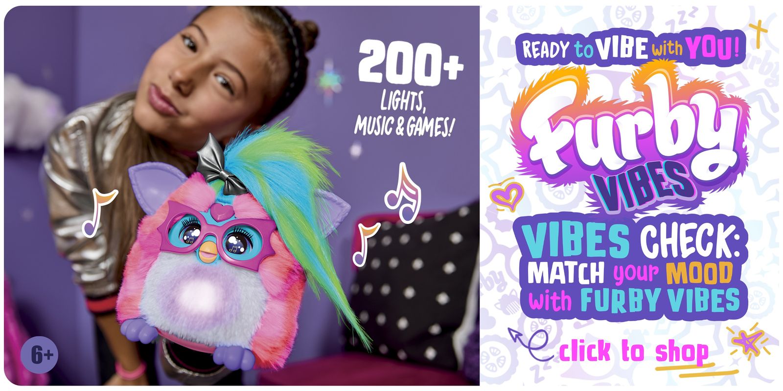 Furby Vibes: 200+ lights, music and games. Match your mood with Furby Vibes